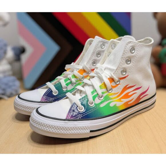 Converse Chuck Taylor All Star Pride Unisex High Top Sneakers Women's 8.5 NIB - Picture 1 of 14